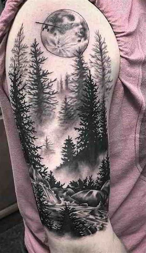 tatuajes de bosques con luna|11 ideas de Lobo luna 